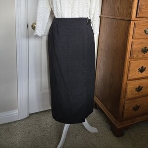 Talbot's Vintage Wool Wrap Midi Skirt - EUC